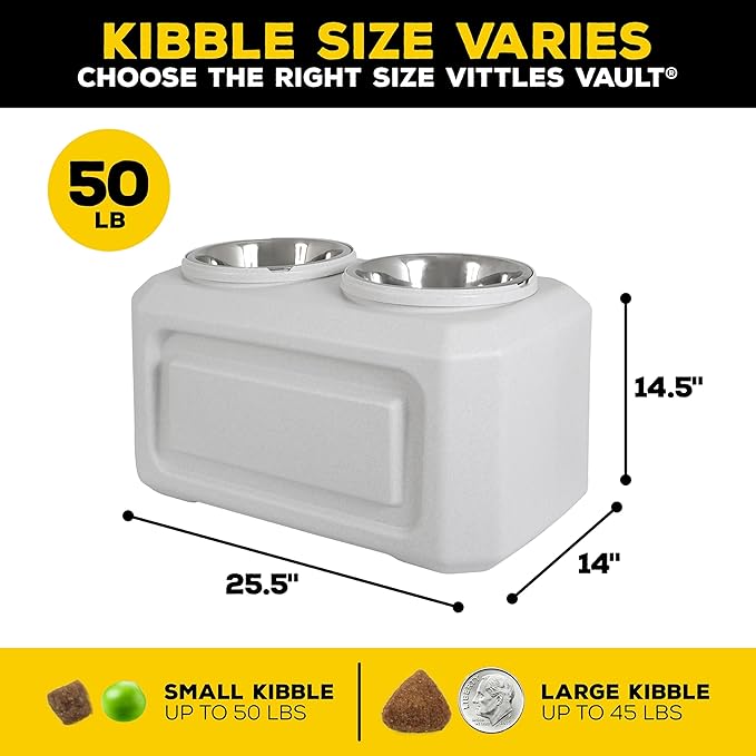 Contenedor Hermético con Alimentador Elevado de Mascotas (50 Libras Capacidad) - Vittles Vault Contenedor Hermético con Alimentador Elevado de Mascotas (50 Libras Capacidad) - Vittles Vault